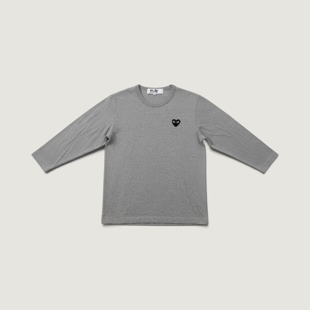 Comme des Garcons Play Long Sleeve Heart Logo Grey Medium